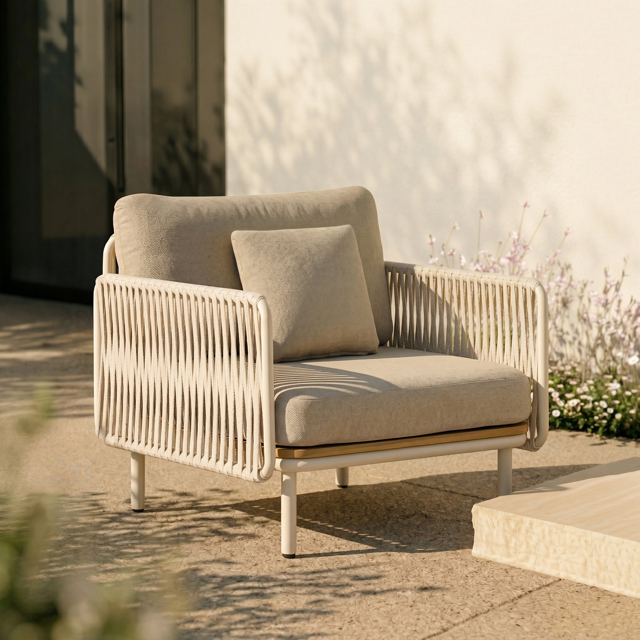 Chaise longue d'extérieur | Pierre
