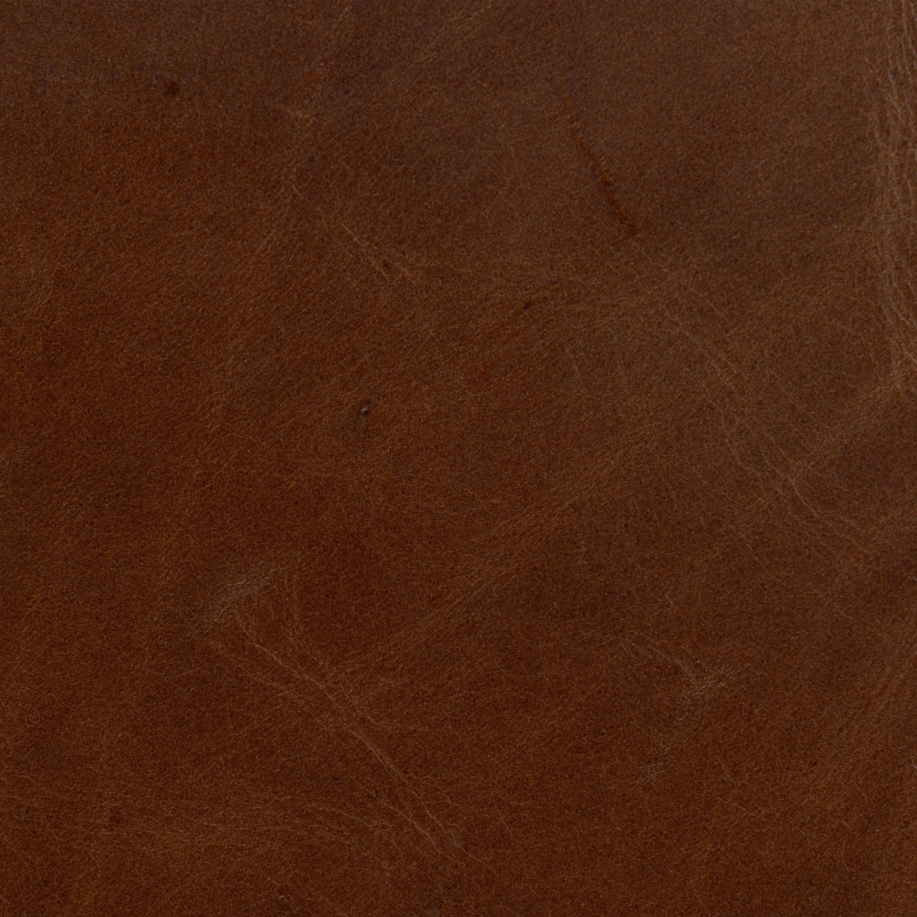 Pouffe en cuir | Marron foncé